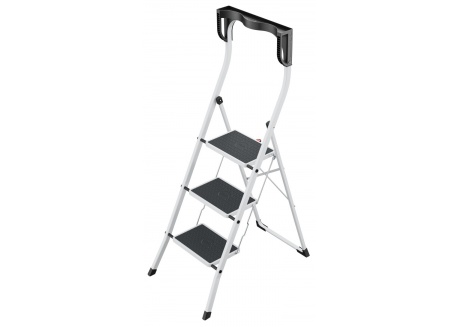 Hailo K75 ComfortLine ergonomische Stahl-Trittleiter 3 Stufen