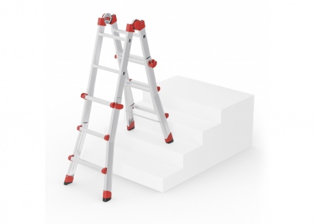 Hailo Aluminium Multifunktionsleiter M80 4x3 Sprossen