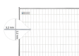 BAUZAUNWELT 11 kg - Eckverstärkung - 3,5 x 2,0 m Mobilzaun eco