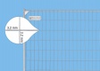 BAUZAUNWELT 11 kg - Eckverstärkung - 3,5 x 2,0 m Mobilzaun eco