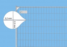 BAUZAUNWELT 11 kg - Eckverstärkung - 3,5 x 2,0 m Mobilzaun eco