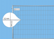BAUZAUNWELT 11 kg - Eckverstärkung - 3,5 x 2,0 m Mobilzaun eco