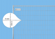 BAUZAUNWELT 18 kg 3,5 x 2,0 m Mobilzaun EUTOP Profi - extra stabil - Draht 4 mm