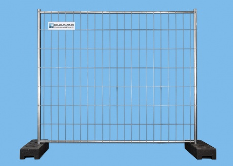 15er Set Mobilzaun 2,20m x 2,00m 11 kg extra stabil - 16 kg PE Fuß