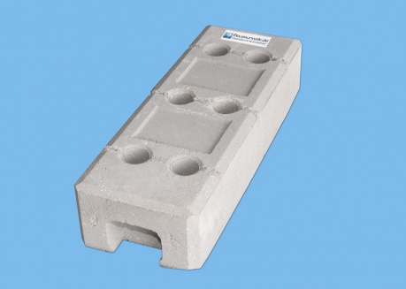 BAUZAUNWELT 10er Set 13 kg Mobilzaun - Betonfuß und Verbinder