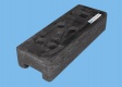 BAUZAUNWELT 10er Set 18 kg Mobilzaun - Betonfuß und Verbinder