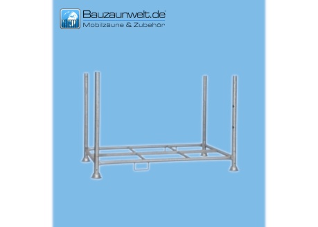 Stapelpalette für Schrankenzaun / Absturzsicherung