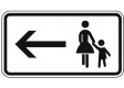 Fußgänger Gehweg gegenüber benutzen, linksweisend