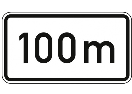 Verkehrszeichen In 100 m