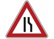 Einseitig verengte Fahrbahn rechts