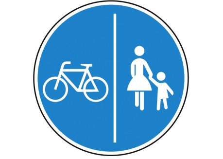 Getrennter Rad- und Gehweg