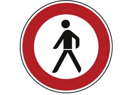 Verkehrszeichen Verbot für Fußgänger